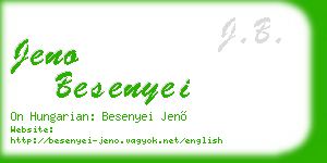 jeno besenyei business card